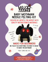 Load image into Gallery viewer, Baby Mothman Needle Felting Kit