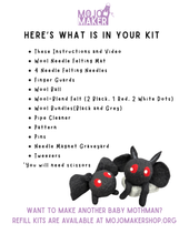 Load image into Gallery viewer, Baby Mothman Needle Felting Kit