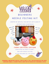Load image into Gallery viewer, Pre-Order: Beginners Needle Felting Kit - Farm Critters Edition